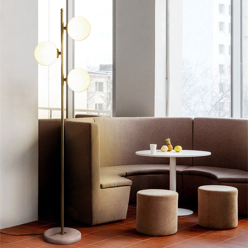 Minimalist LED Floor Lamp - Gold Aluminum Vertical Standing Light
