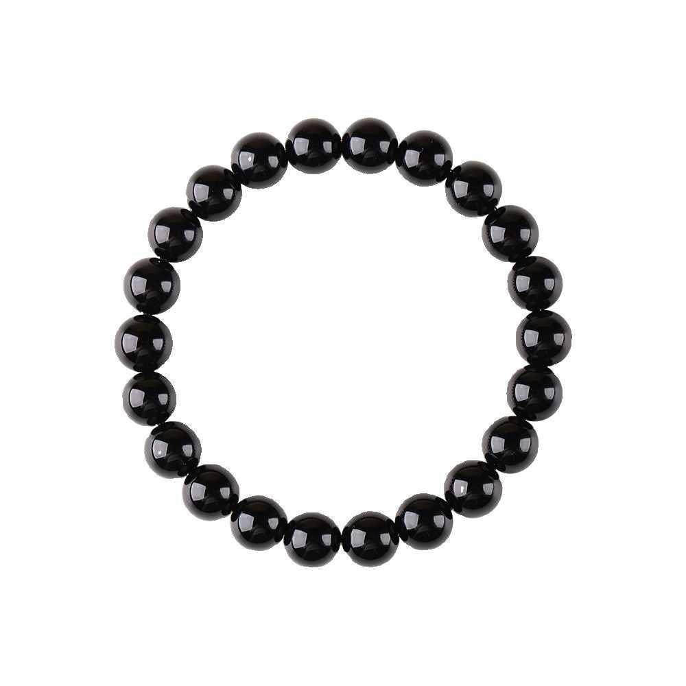 Natural black agate bracelet 6mm 8mm men s raw black agate beaded bracelet women s small beads image 4