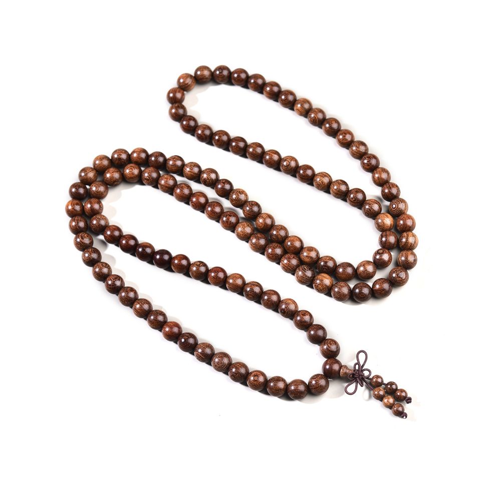 Natural Golden Sandalwood Ornamental Bracelet 6mm 8mm 10mm 108 Prayer Beads Buddha Bead Bracelet for Men and Women image 4