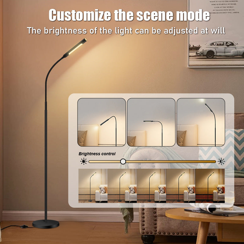 Adjustable Reading Floor Lamp - Remote Control LED with Color Temperature