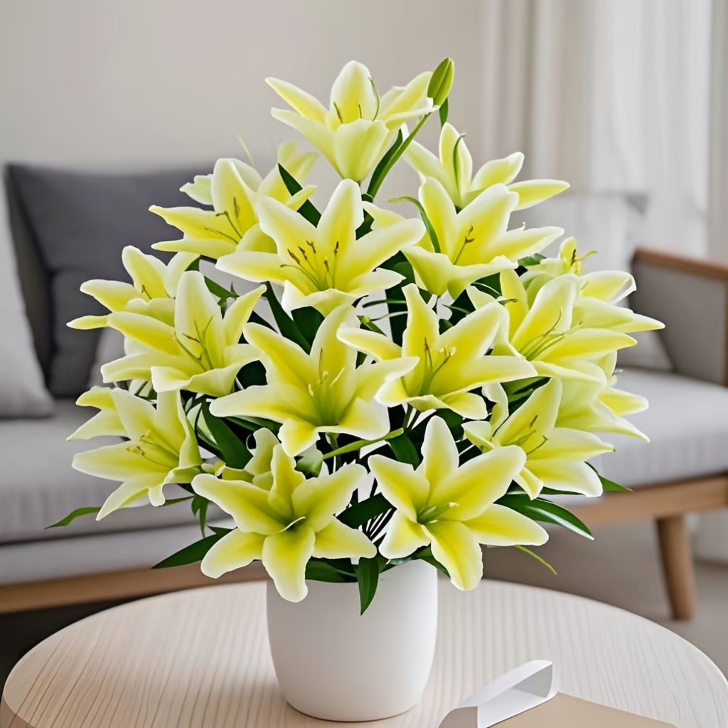 Artificial Lily Flower - Realistic Silk Lily for Home Decor & Photography