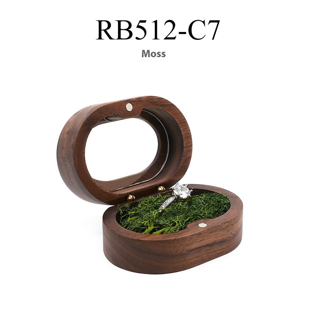 Wooden Ring Box - Retro Chinese Style Jewelry Storage