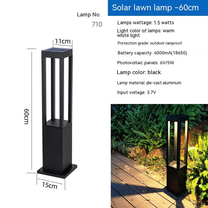 Solar LED Lawn Lamp - Waterproof Outdoor Garden Path Light