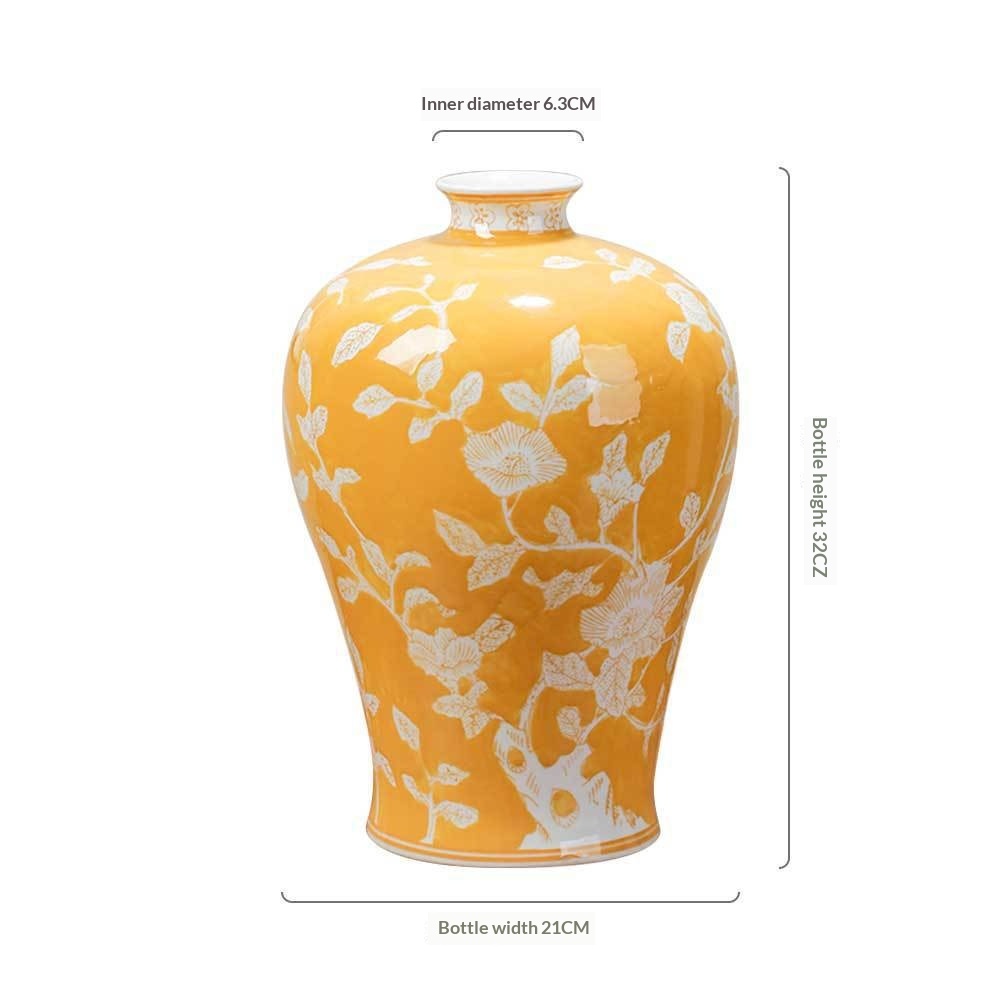 Handmade Wabi-Sabi Ceramic Vase - Artisan Glazed Chinese Pottery