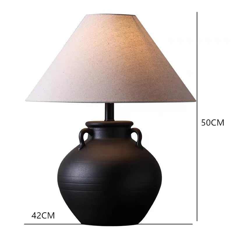Large Ceramic Table Lamp - Modern Chinese Retro Style Decorative Light