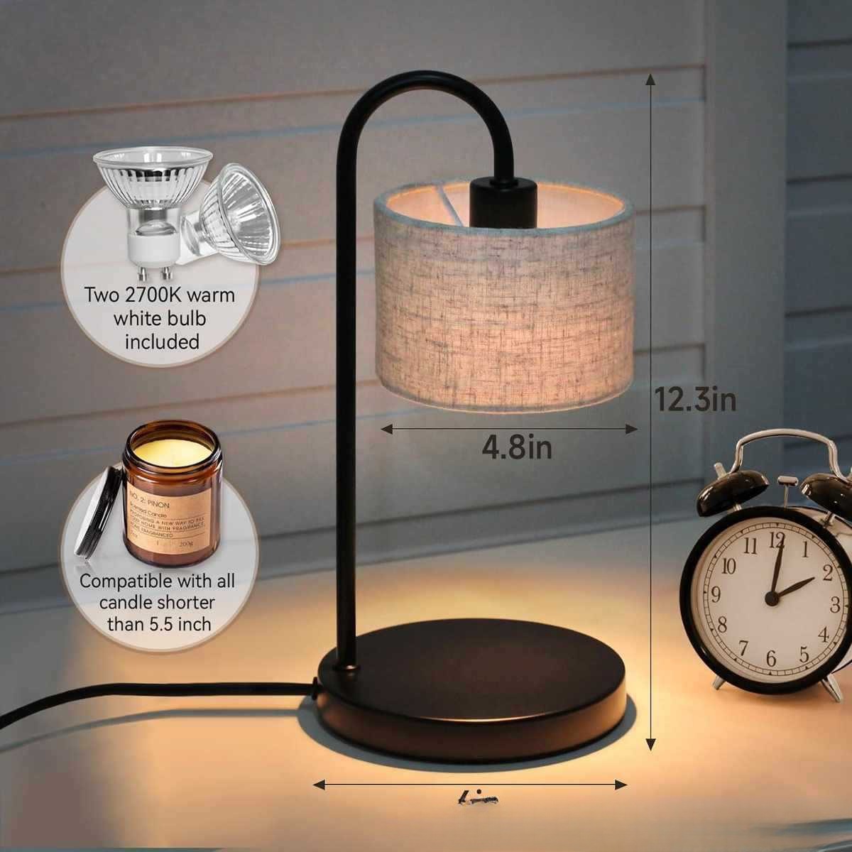 Adjustable Candle Table Lamp - Black Chinese Style Ambient Light