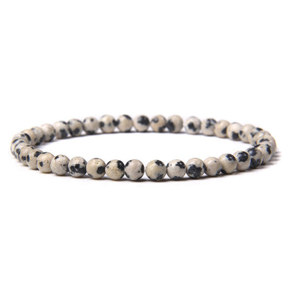 Natural Agate Crystal Energy Bracelet - 4mm Healing Stone Beads