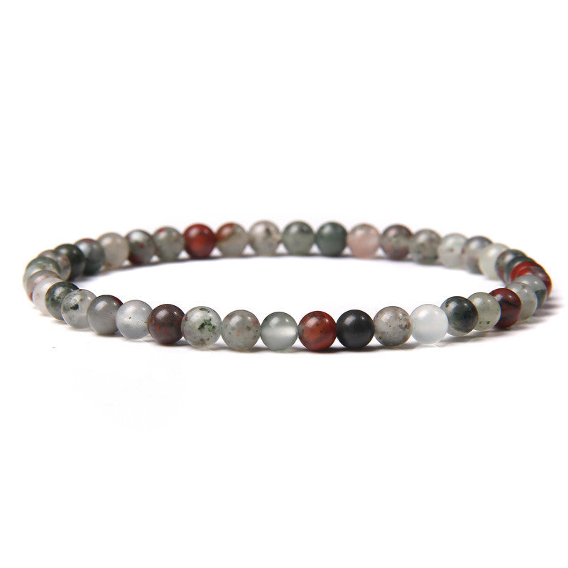 Natural Agate Crystal Energy Bracelet - 4mm Healing Stone Beads