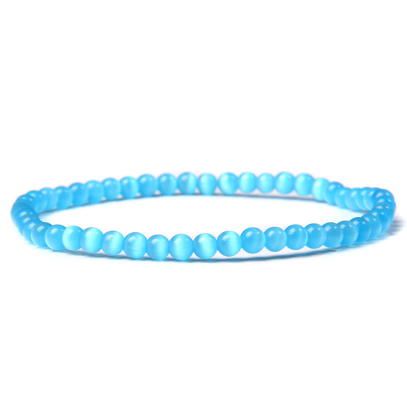 Natural Agate Crystal Energy Bracelet - 4mm Healing Stone Beads
