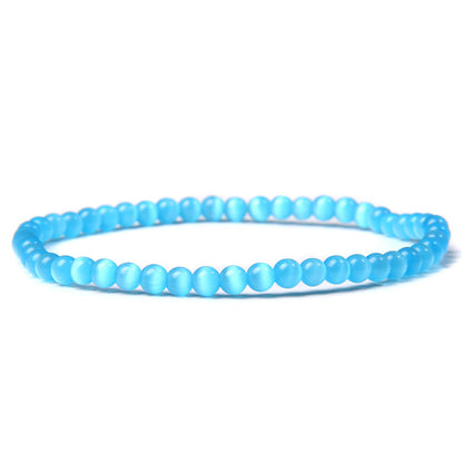 Natural Agate Crystal Energy Bracelet - 4mm Healing Stone Beads