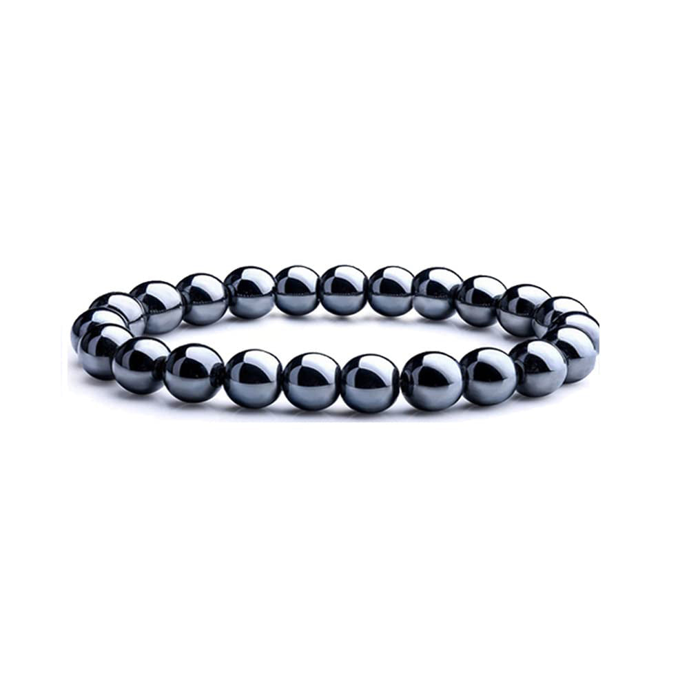 8mm Natural Gemstone Bracelet - Tiger Eye Stone & White Turquoise
