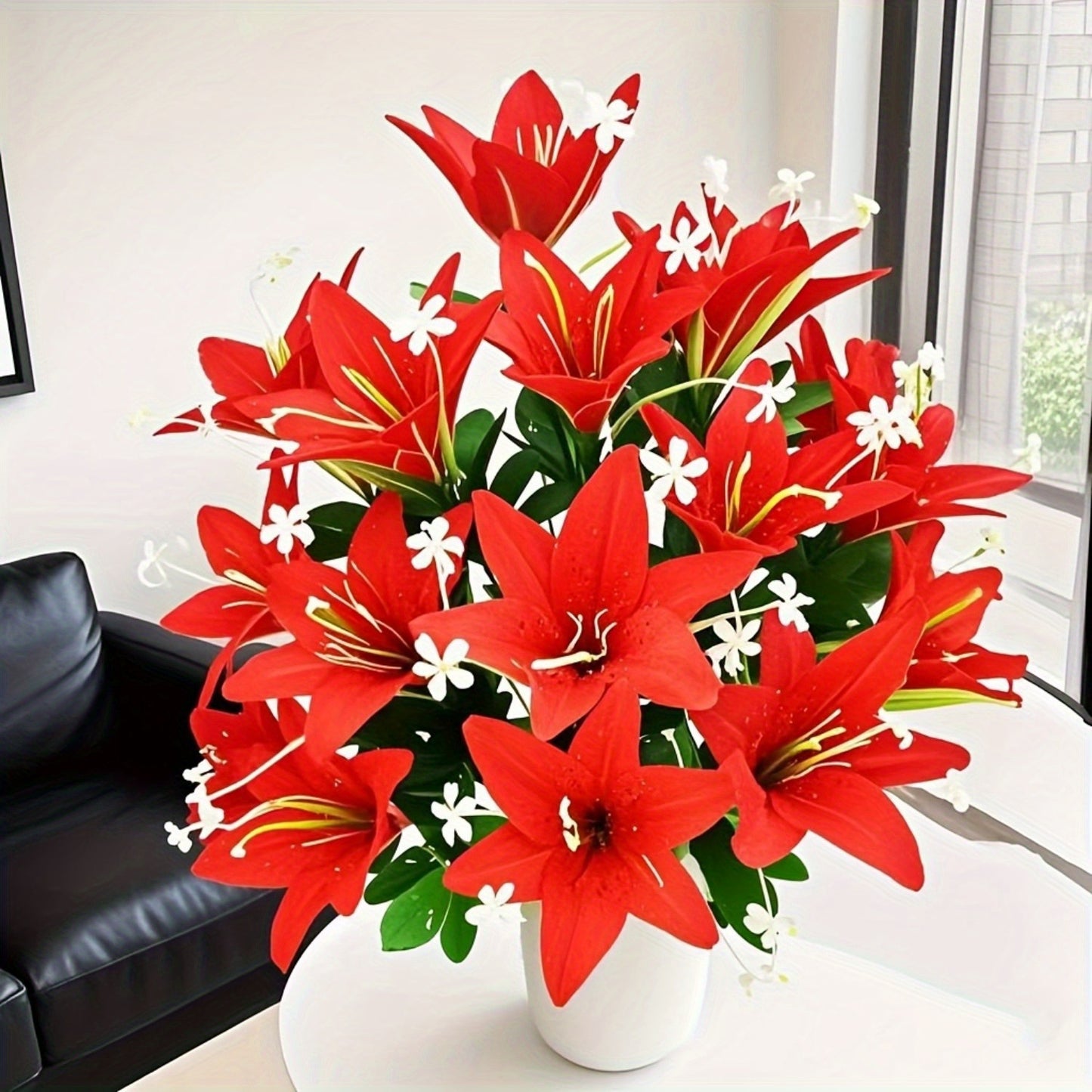 Artificial Lily Flower - Realistic Silk Lily for Home Decor & Photography