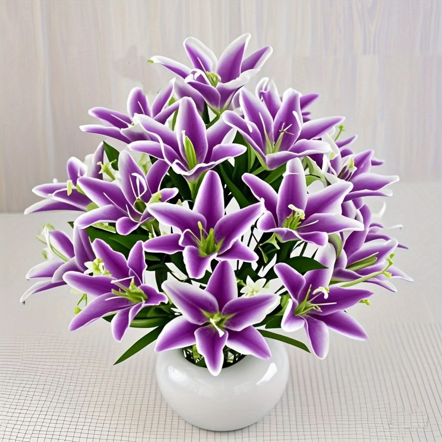 Artificial Lily Flower - Realistic Silk Lily for Home Decor & Photography
