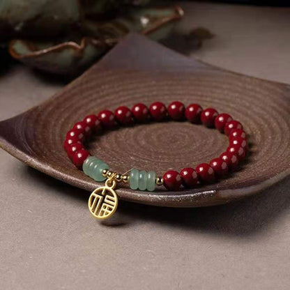 Fashion Personalized Gold Cinnabar Bracelet For Women