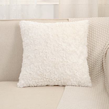 Rose Red Jacquard Girly Style Pillow Sofa Living Room Nordic Ins Cream Style Throw Pillowcase
