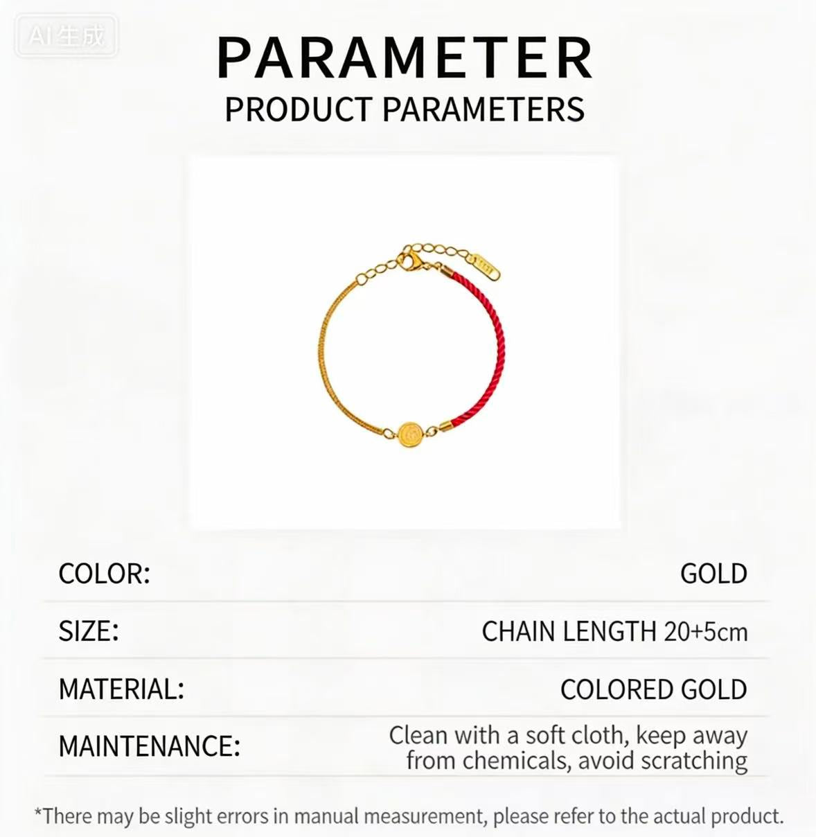 2026 Summer 18K Gold Lucky Charm Ankle Chain