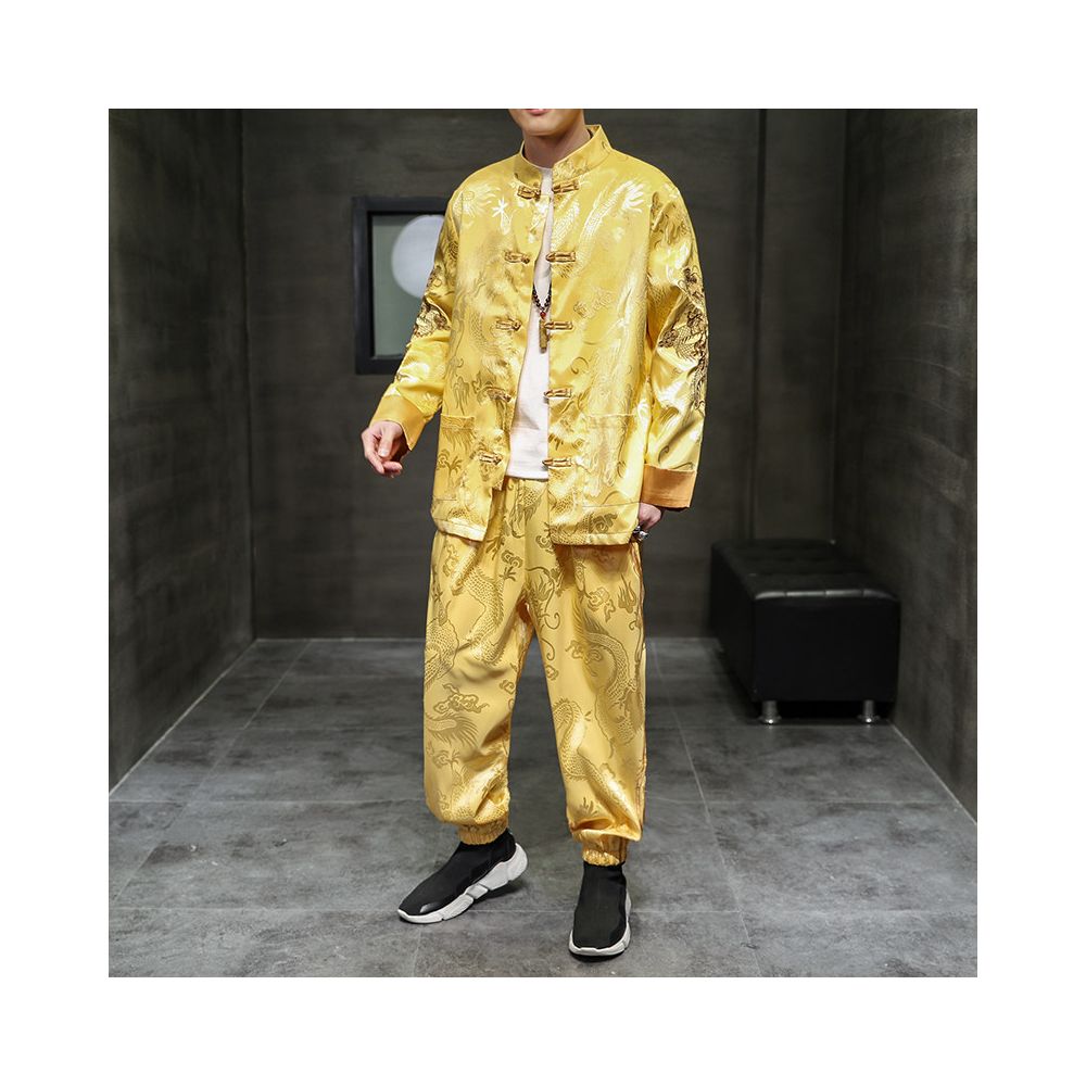 Chinese style dragon embroidered Tang suit for men Chinese style button down jacket new spring 2025 style image 1