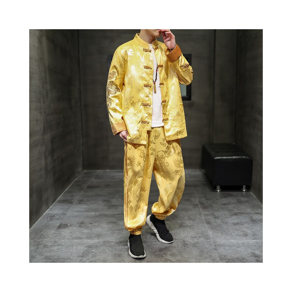 Chinese style dragon embroidered Tang suit for men Chinese style button down jacket new spring 2025 style image 3