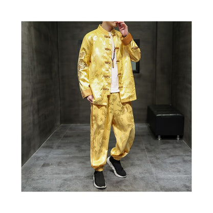 Chinese style dragon embroidered Tang suit for men Chinese style button down jacket new spring 2025 style image 3