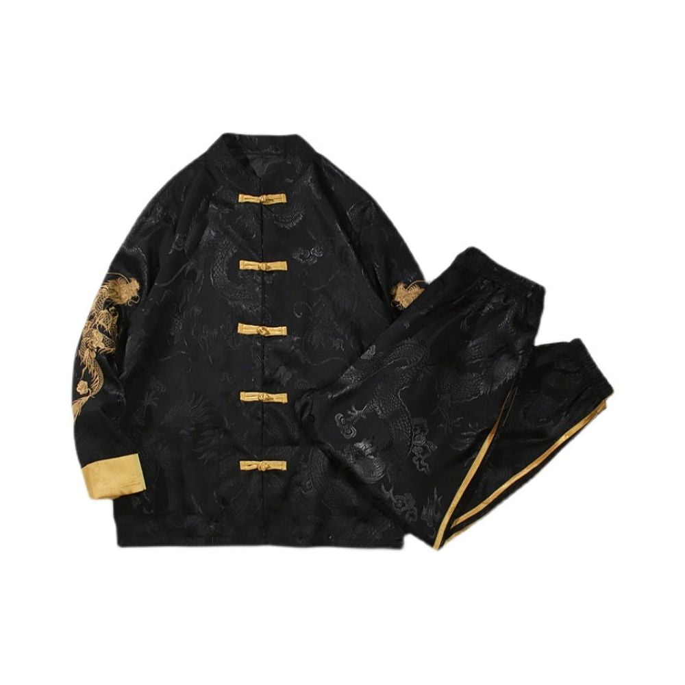 Chinese style dragon embroidered Tang suit for men Chinese style button down jacket new spring 2025 style image 5
