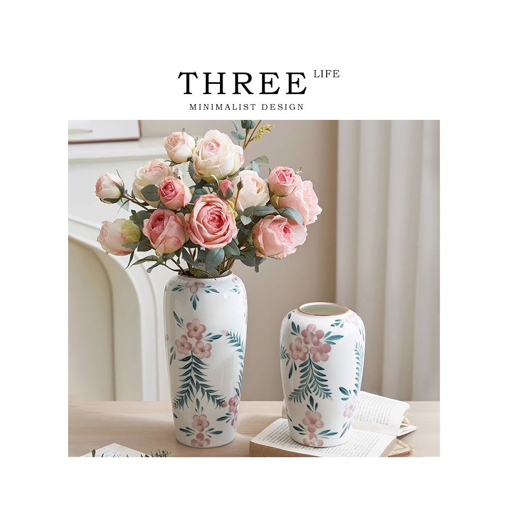 Tlife Goodwill Vase with a high end feel hand painted blue and white porcelain new Chinese retro style ceramic sentiment image 2