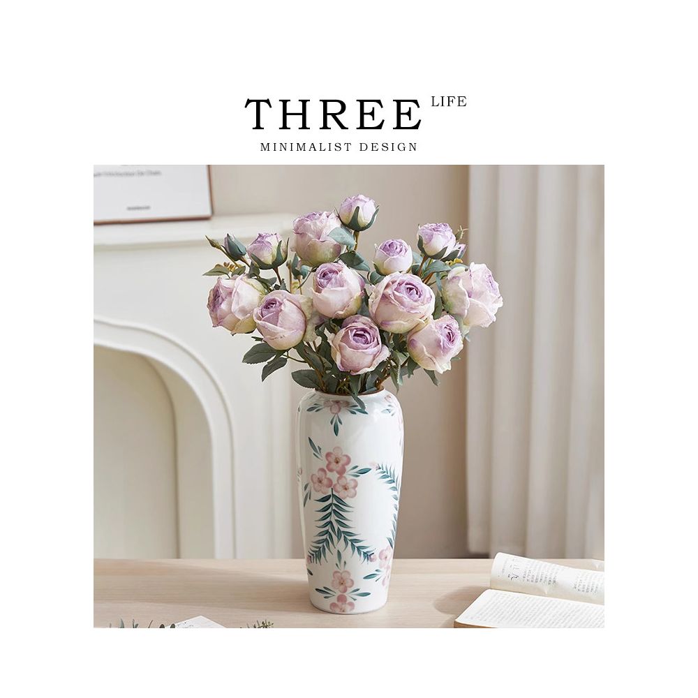 Tlife Goodwill Vase with a high end feel hand painted blue and white porcelain new Chinese retro style ceramic sentiment image 3