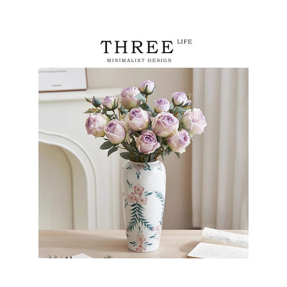 Tlife Goodwill Vase with a high end feel hand painted blue and white porcelain new Chinese retro style ceramic sentiment image 3