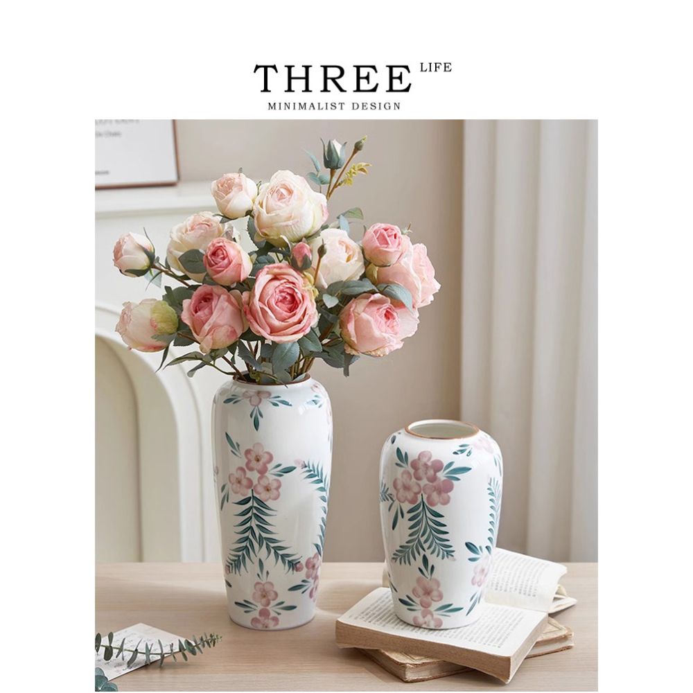 Tlife Goodwill Vase with High End Hand Painted Blue and White Porcelain Style New Chinese Retro Ceramic Affection image 0