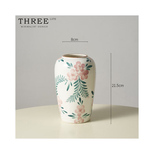 Hand-Painted Blue and White Porcelain Vase - New Chinese Retro Ceramic