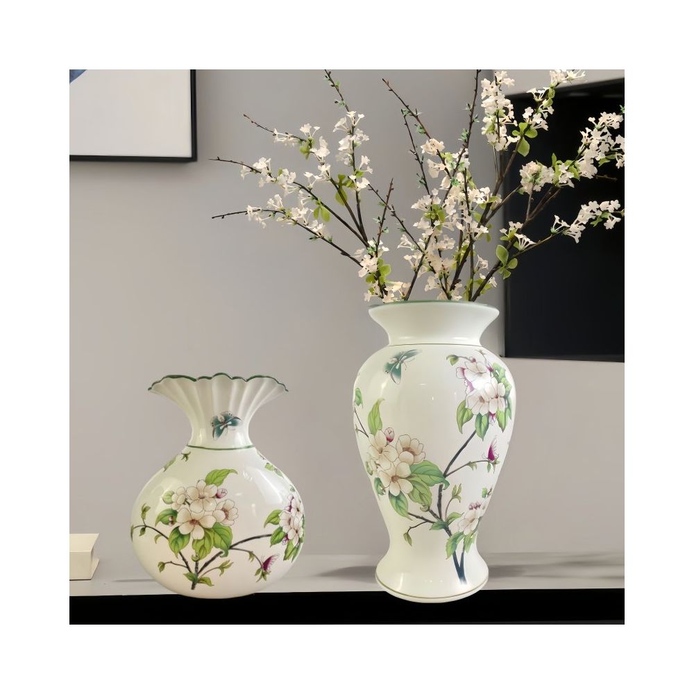 Chinese Jingdezhen blue and white porcelain flower arrangement living room ceramic vase foyer home dry flowers hydroponic desktop decoration retro style image 2