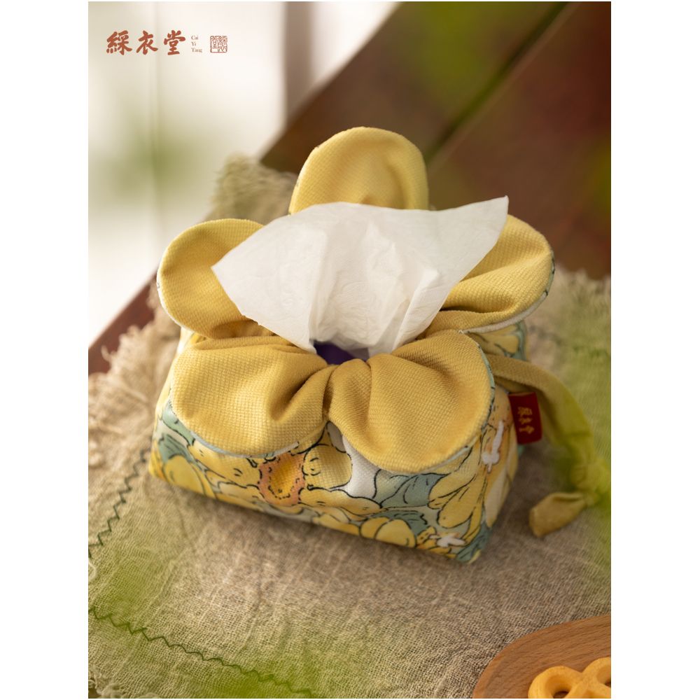 Caiyitang Ximimuzi Chinese Style Cute Flower Tissue Box Storage Box Tissue Bag Hanging Car Dormitory Living Room Women image 0
