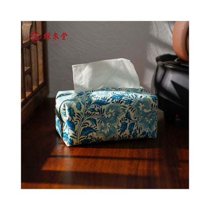 Caiyitang Chinese Style Paper Tissue Box Living Room Napkin Cover Household Tissue Box Fabric Paper Box for Home and Car Use image 3
