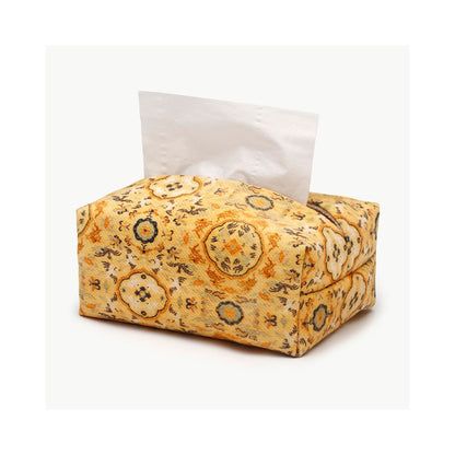 Caiyitang Chinese Style Paper Tissue Box Living Room Napkin Cover Household Tissue Box Fabric Paper Box for Home and Car Use