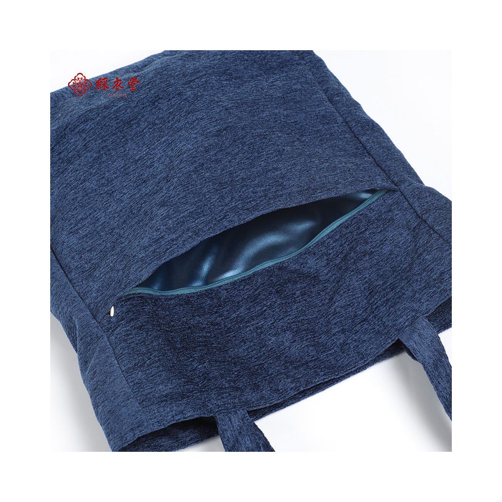 Caiyitang New Chinese Style Embroidery Elegant Double Sided Shoulder Bag Shopping Bag Tote Bag for Women Large Capacity image 4