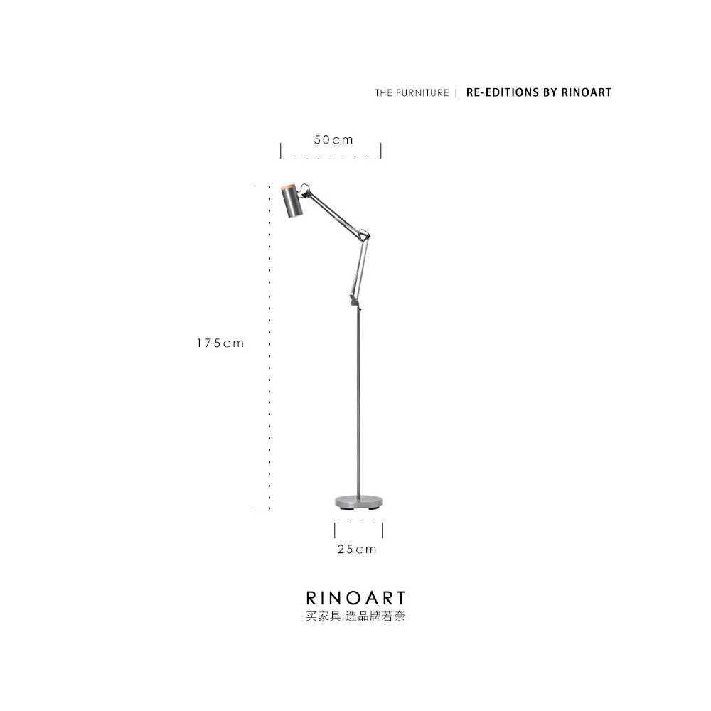 Ruonai Multi functional Tall Denmark designed floor lamp adjustable reading light warm ambient light for living room
