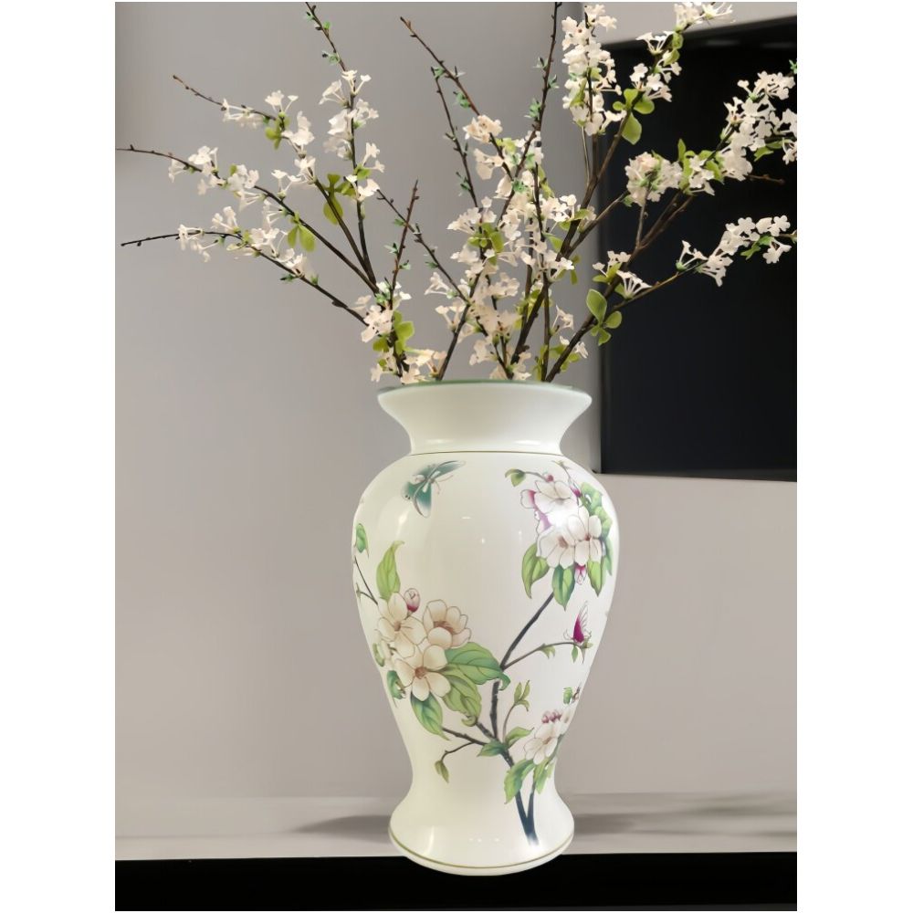 Chinese Jingdezhen blue and white porcelain flower arrangement living room ceramic vase image 0