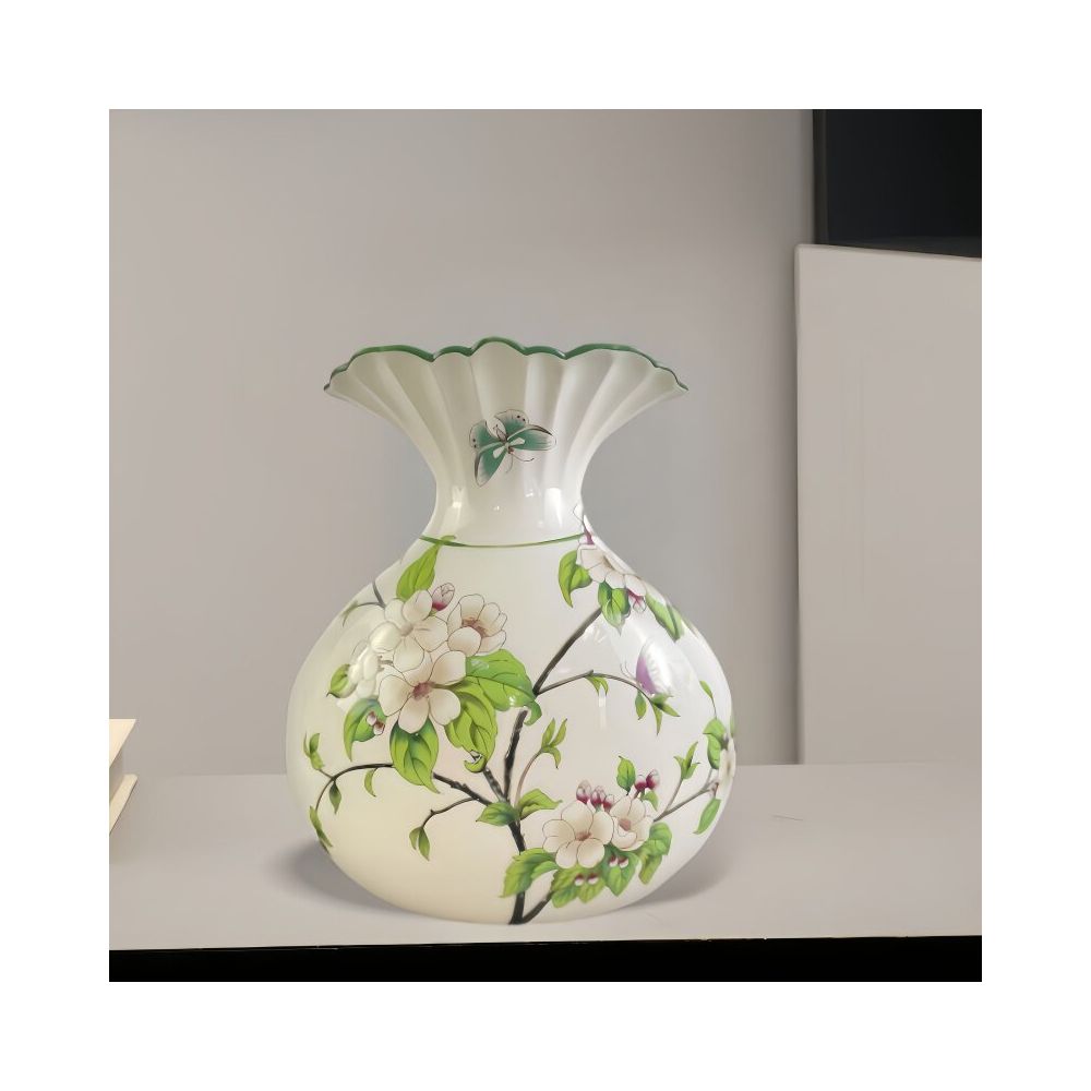 Jingdezhen Blue and White Porcelain Vase - Traditional Ceramic Flower Arrangement