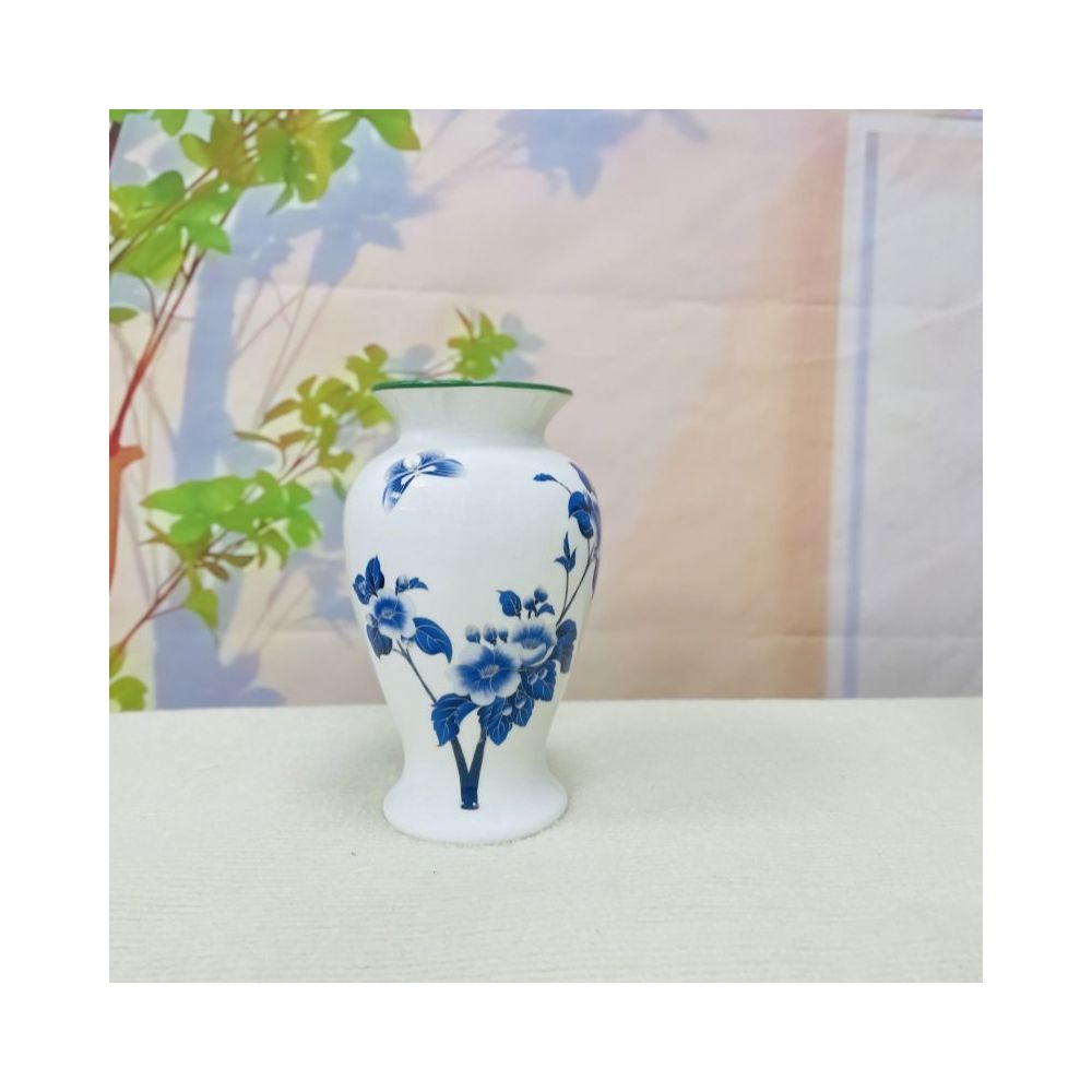 Jingdezhen Blue and White Porcelain Vase - Traditional Ceramic Flower Arrangement