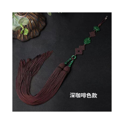 Master Buddha Beads Monk Hanging Beads White Shell Lotus Beads 108 Beads Back Clouds tassels tassels Swallowtail Joining Hands Practicing