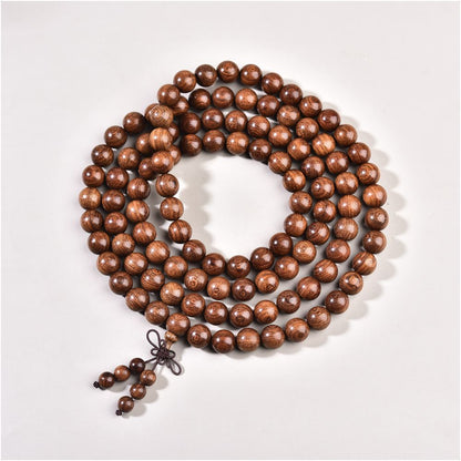 Natural Golden Sandalwood Ornamental Bracelet 6mm 8mm 10mm 108 Prayer Beads Buddha Bead Bracelet for Men and Women image 1