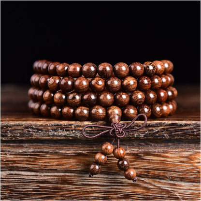 Natural Golden Sandalwood Ornamental Bracelet 6mm 8mm 10mm 108 Prayer Beads Buddha Bead Bracelet for Men and Women image 2