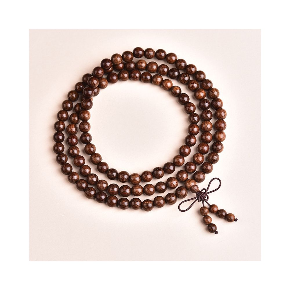 Natural Golden Sandalwood Ornamental Bracelet 6mm 8mm 10mm 108 Prayer Beads Buddha Bead Bracelet for Men and Women