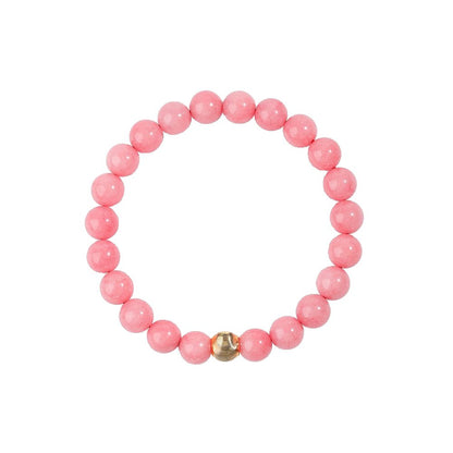 Red patterned stone bracelet 4 8mm red patterned stone bracelet peach blossom simple single circle crystal jewelry birthday gift for women image 4