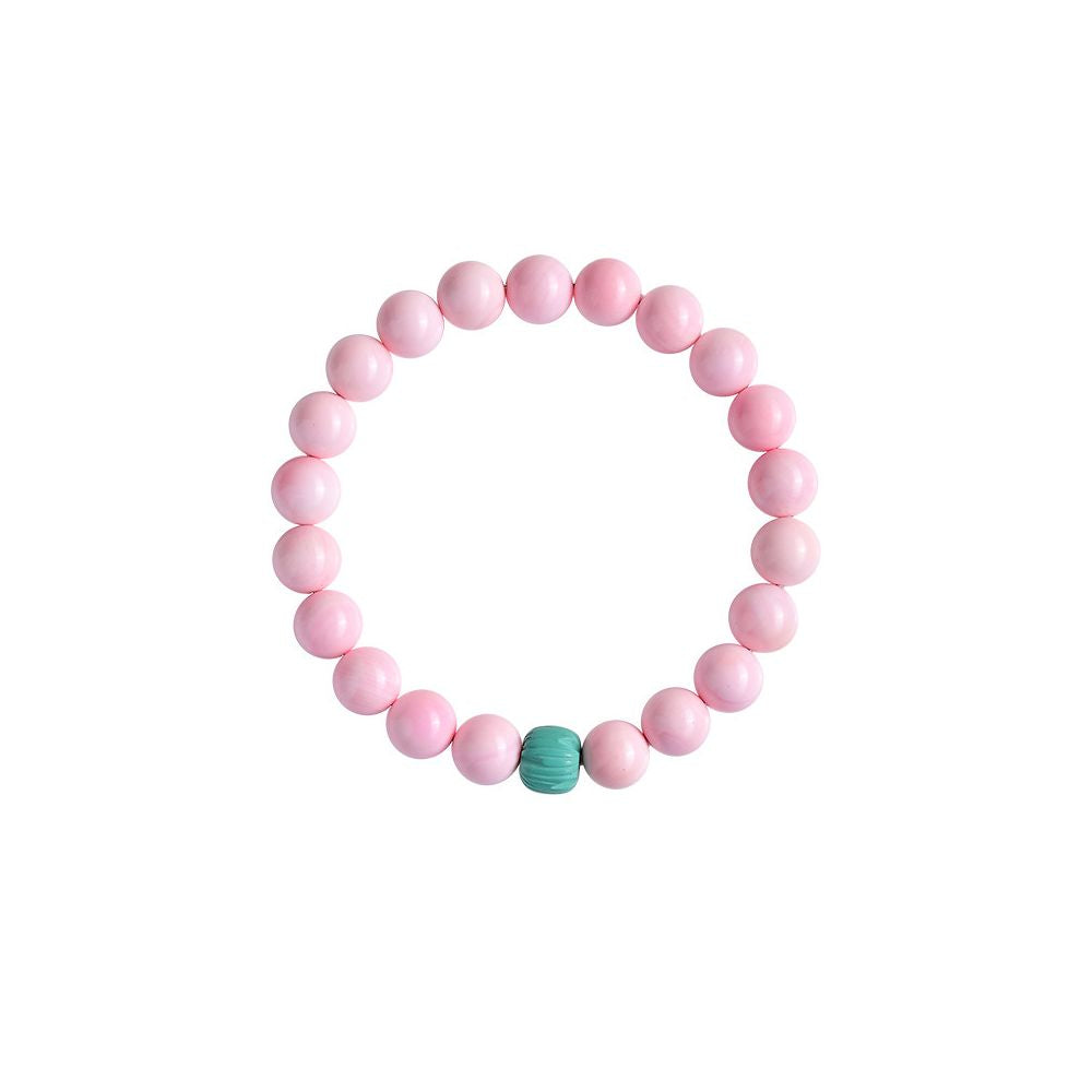 Original Queen Shell Bracelet Single Circle Pink Shell Pearl Bracelet Green Pine Rouge Snail Bead Pink Charm Peach Blossom Pink Cream image 4