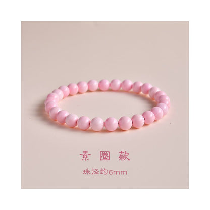 Original Queen Shell Bracelet Single Circle Pink Shell Pearl Bracelet Green Pine Rouge Snail Bead Pink Charm Peach Blossom Pink Cream