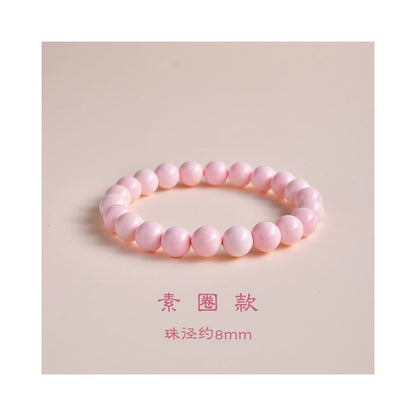 Original Queen Shell Bracelet Single Circle Pink Shell Pearl Bracelet Green Pine Rouge Snail Bead Pink Charm Peach Blossom Pink Cream