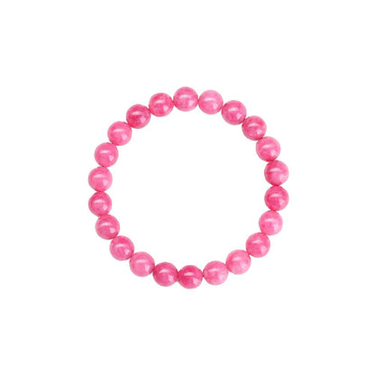 New ice variety 6 8mm red patterned stone bracelet single circle peach blossom simple women s style date bracelet give to mom girlfriend image 4