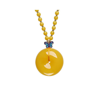 New Honey Wax Pendant Chicken Oil Yellow Amber Water Drop Square Brand Gourd Ethnic Style Sweater Chain Necklace Women s Pendant image 4