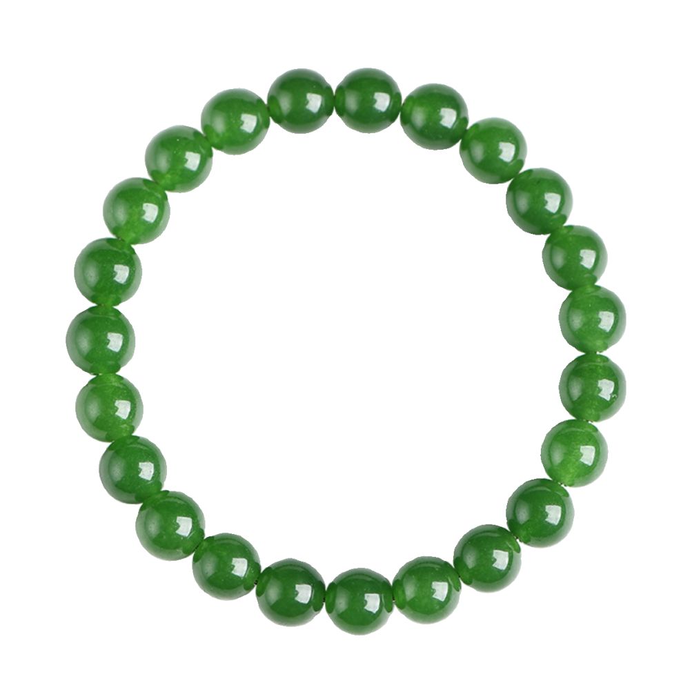 Hetian jasper hand string female ice bottom sun beryl beads string loose beads single circle Hotan Jade bracelet green jade loose beads image 5