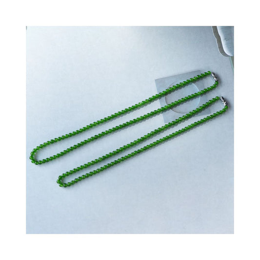 Hotan Jade Jasper Necklace Female Yang Green Necklace Pendant Jade Bracelet Beads Chain